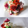 Red and pink Sato rose bouquet