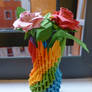 Rainbow flower vase
