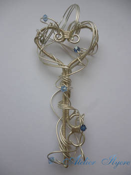 Silver wrapped key pendant