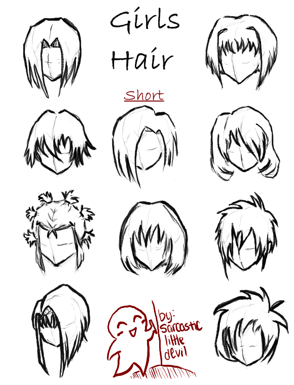 Hair styles for girls -short- by SarcasticLittleDevil on DeviantArt