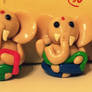 Polymer Clay Miniature Ganesh Figures