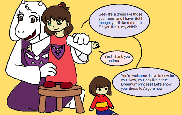 Once Upon A Handplate: Toriel, the goat-grandma by MissJulyFarraday