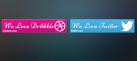 Dribbble and Twitter