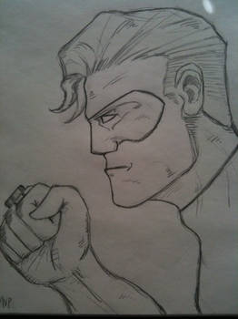 Green Lantern Head Sketch