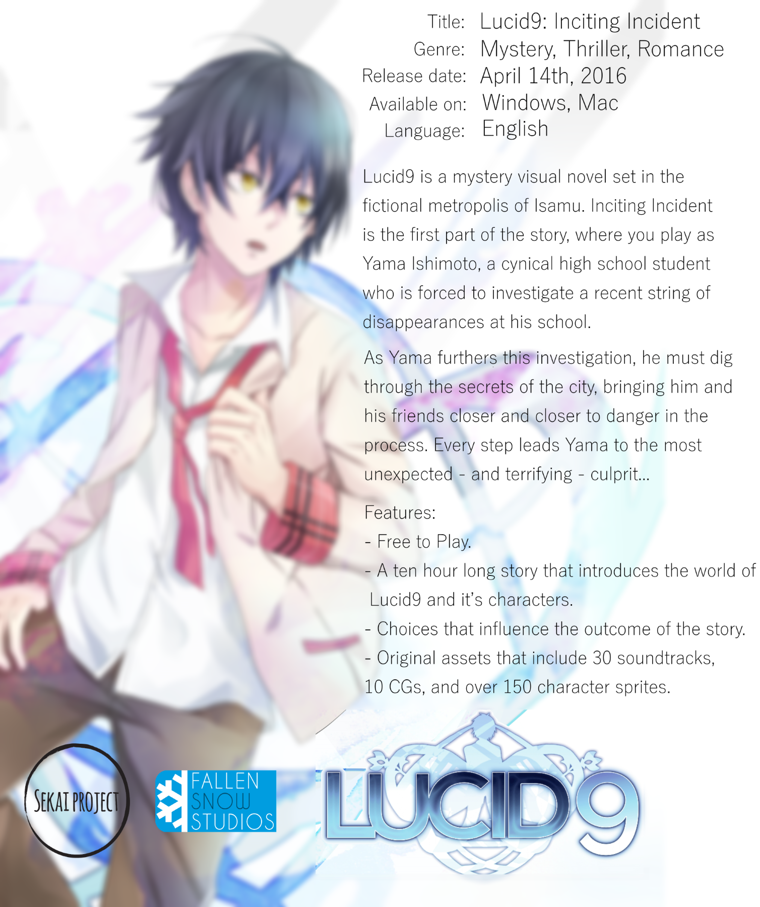 [VN] Lucid9: Inciting Incident available for free