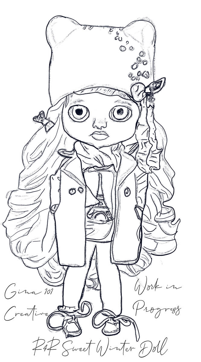 Sweet Winter Doll Sketch by Gina-101-Creative on DeviantArt