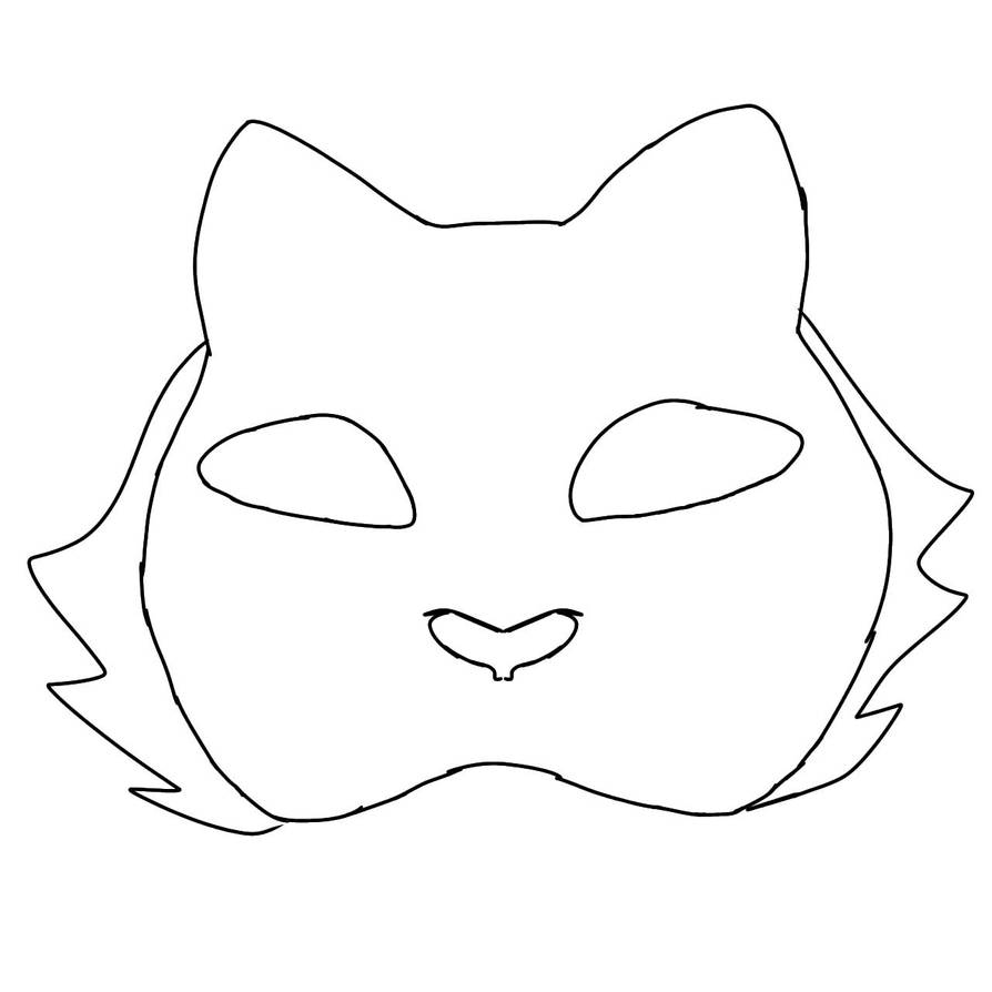 Mask Cat - Template - edding