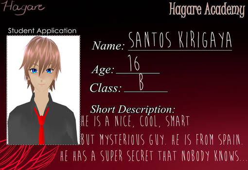 .:Hagare-Academy Student App: Santos Kirigaya:.