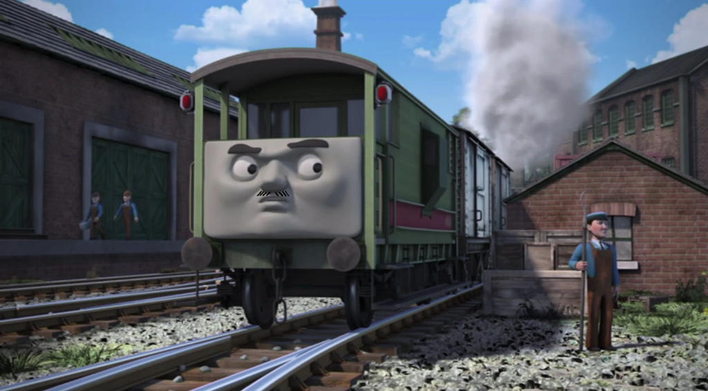 Bradford the Brake Van with a mustache