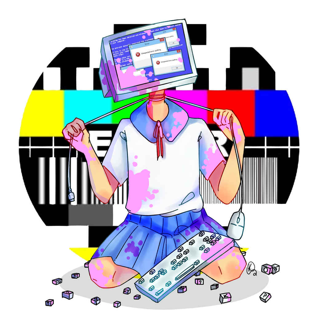 Computer head by llymphae on DeviantArt