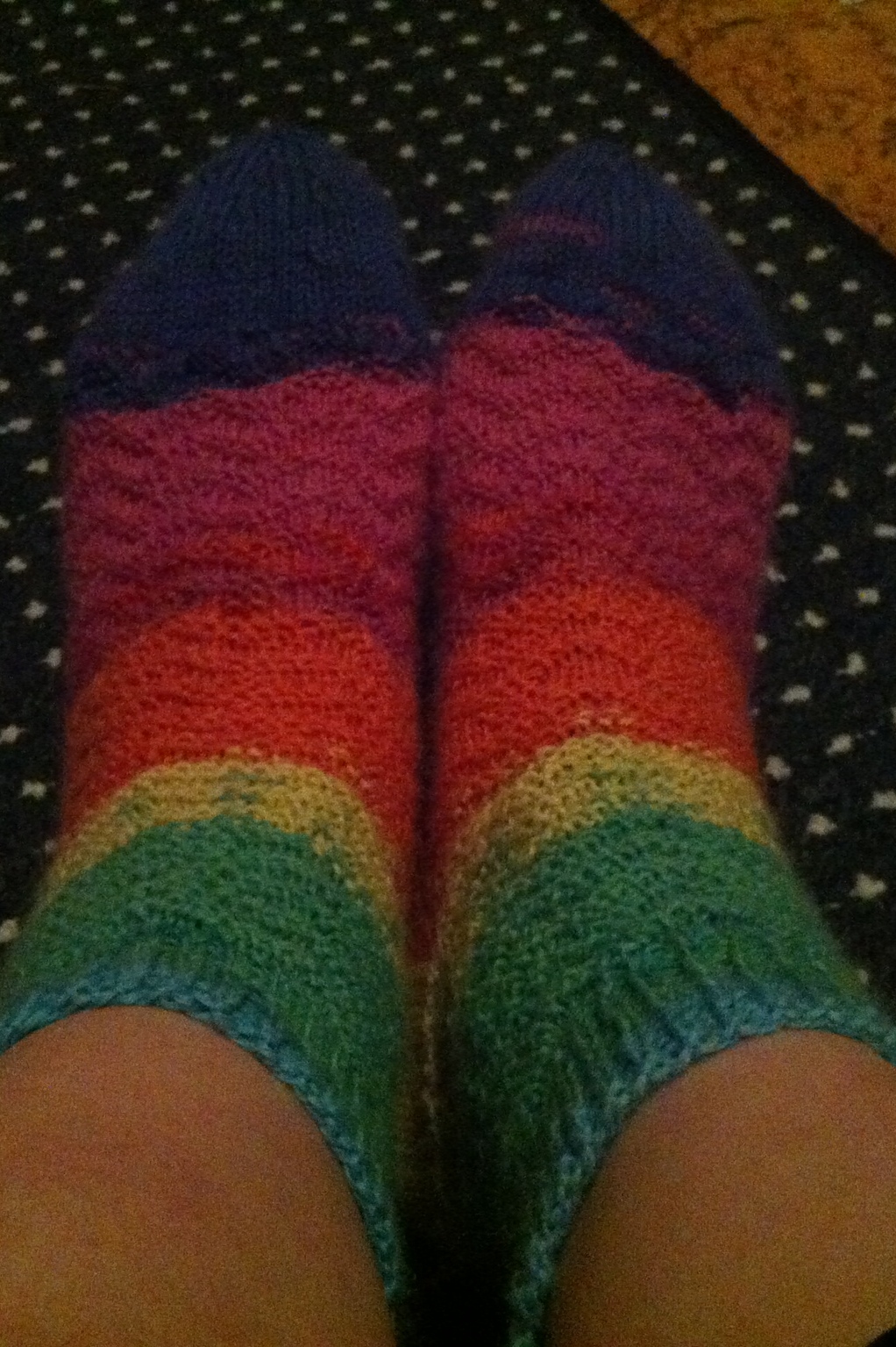 Rainbow Waves Socks