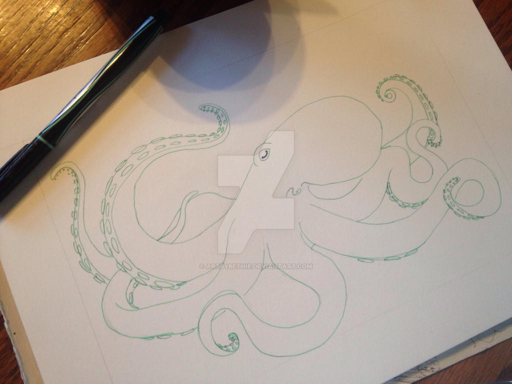 Octopus work in progress by ArtByBethie on DeviantArt
