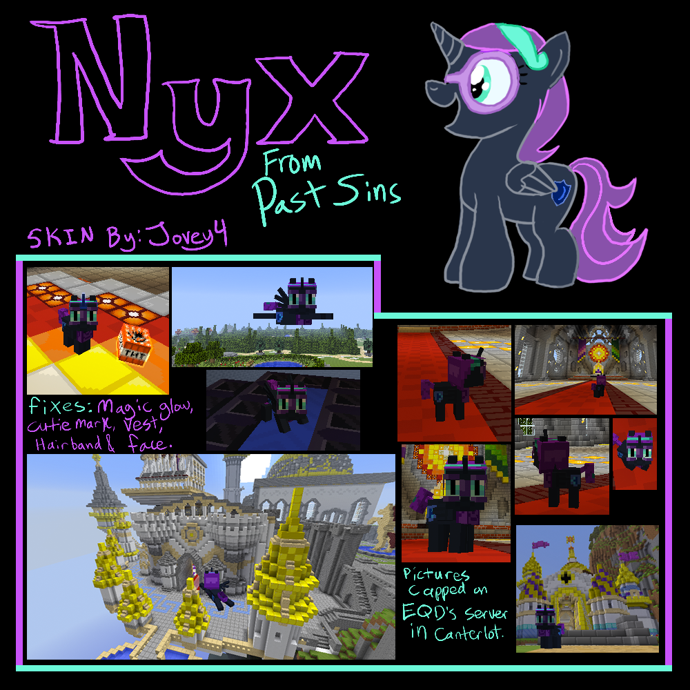 Minecraft: Nyx Pony Skin 2.0 Screencaps