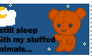 Stamp: Still sleep w stuffed animals