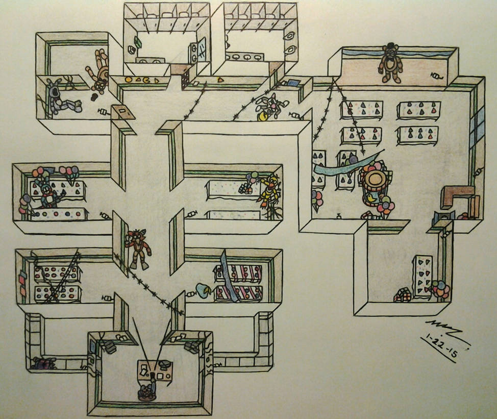 Map Layout for FNAF (Fanmade) by Gtafreak554 on DeviantArt