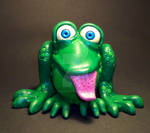 Polymer clay frog by MandarinMoon