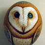 Barn owl egg ornament