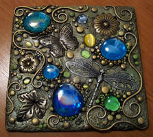 Butterfly polymer clay plaque