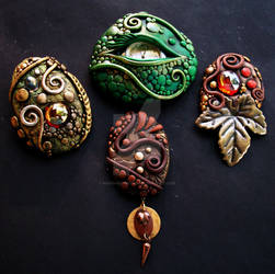 Polymer clay Jewelry 2 by MandarinMoon