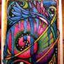 Rainbow Nautilus Doodle ACEO