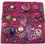 Magenta Hearts Art Tile