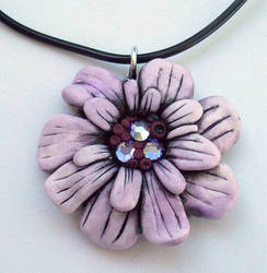 Purple Daisy Pendant