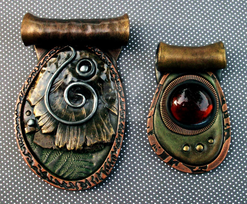 Copper Ring Pendants