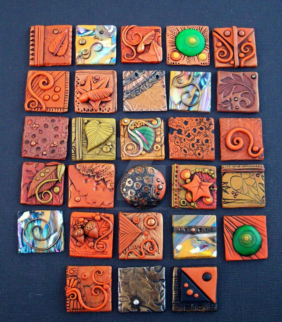 Polymer clay Fall Inchies