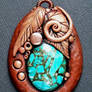 Turquoise and Copper Pendant