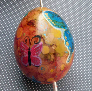 Hand Painted Butterfly Egg 3