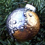 Metallic Silver and Gold Polymer Clay Ornament