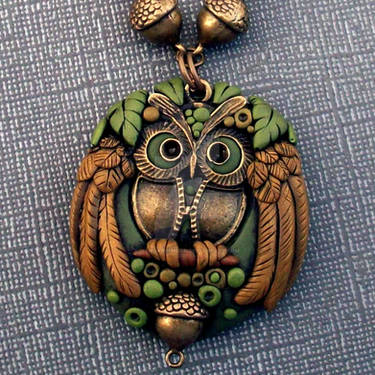 Owl Pendant Closeup