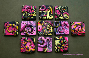 Bright and Colorful Polymer Clay Inchies