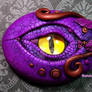 Purple and Bronze Dragon Eye Polymer Clay