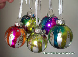 Hand Painted Christmas Ornaments by MandarinMoon