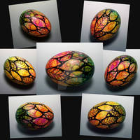 Watercolor Spring Egg View from all sides