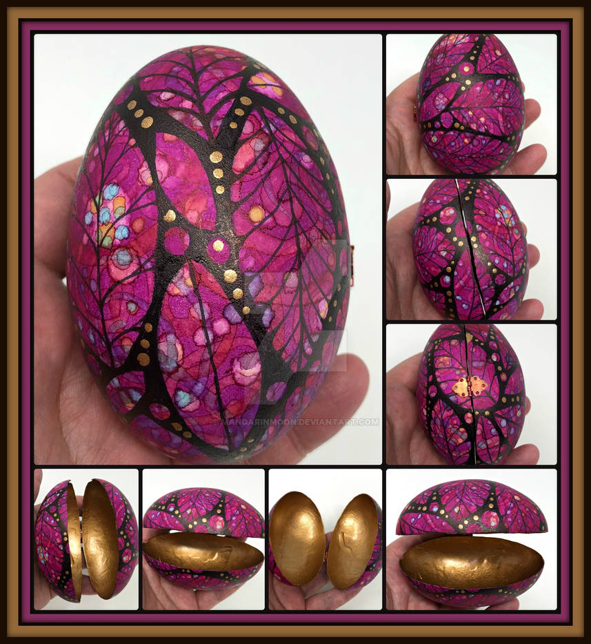 Painted Goose Egg Box