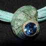 Blue turbo sea shell necklace