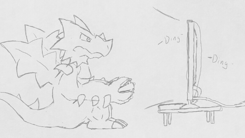 Druddigon Playing Wii U (Early Version)