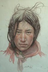 Portrait of Tibetan Teenager