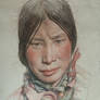 Portrait of Tibetan girl