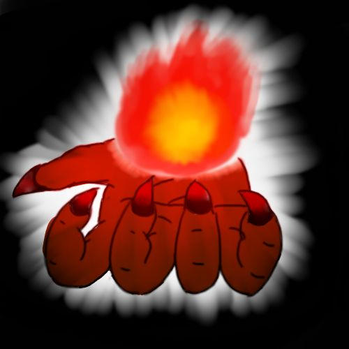 Fireball Hand by somedumbgamer on DeviantArt