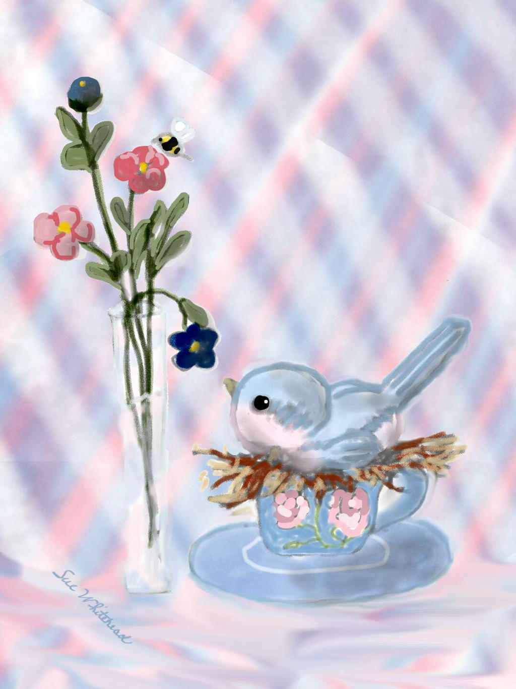 little bird in a teacup