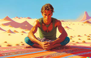 DALLE YogaManOutpainted