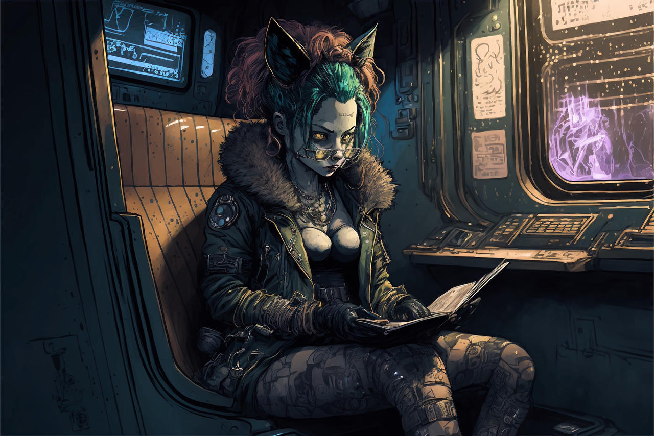 Cyber Catgirl - Midjourney