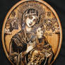 Our Lady of Perpetual Help - Pyrography