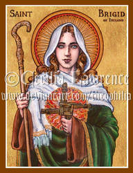 St. Brigid of Ireland icon by Theophilia