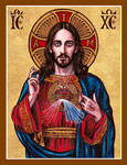 Sacred Heart of Jesus icon by Theophilia