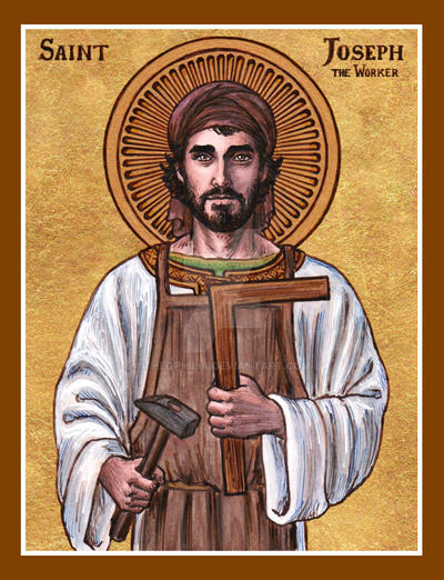 St. Joseph the Worker icon by Theophilia
