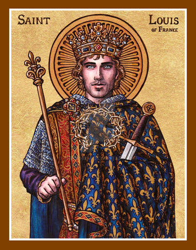 St. Louis IX, King of France Holy Card - Portraits of Saints